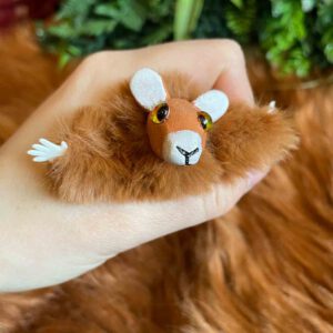 Fluffy brown mouse plushie