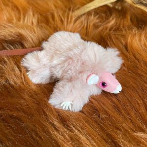 Cute light pink mouse plushie