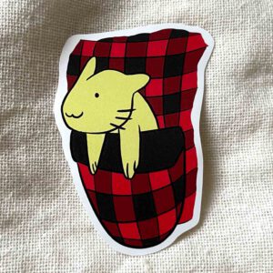 Sticker Cat in Pocket