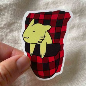 Sticker Cat in Pocket