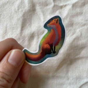 Sticker Colourful Fox