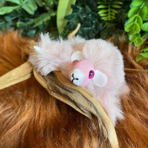 Cute light pink mouse plushie