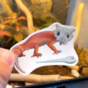 Leopard Gecko Cubone sticker - Transparent sticker