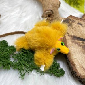 Fluffy yellow mouse plushie: Berta