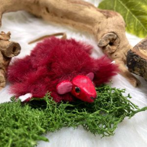 Fluffy red mouse plushie: Kai