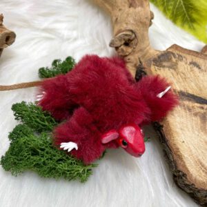 Fluffy red mouse plushie: Kai