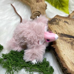 Fluffy pink mouse plushie: Fiona