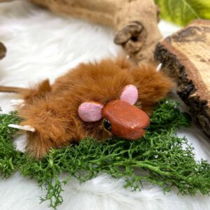 Fluffy brown mouse plushie: Jimmy