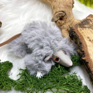 Fluffy grey mouse plushie: Albert