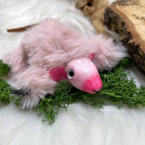 Fluffy pink mouse plushie: Jacqueline